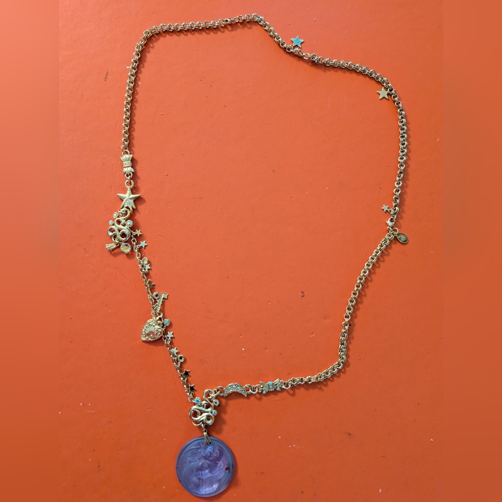Kirks Folly Ethereal Angel Celestial Charms Lavender Pendant Necklace